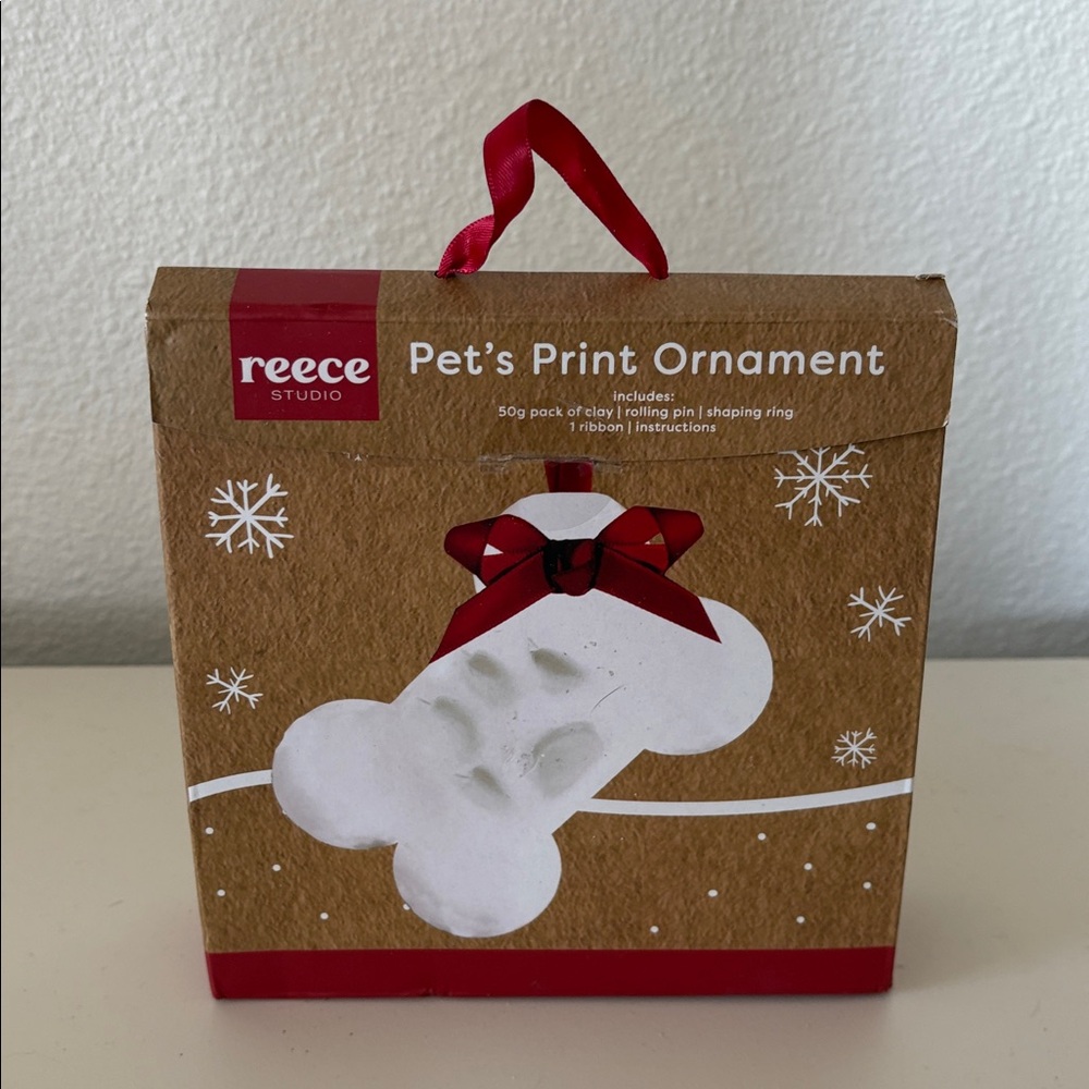 New Sealed Reece Studio Pet’s Print Ornament Bone Shape